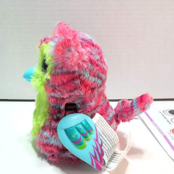 Hatchimals Fabula Forest Pink/Green Owl Spinmaster Interactive Bird Toy *Works* - Picture 2 of 7